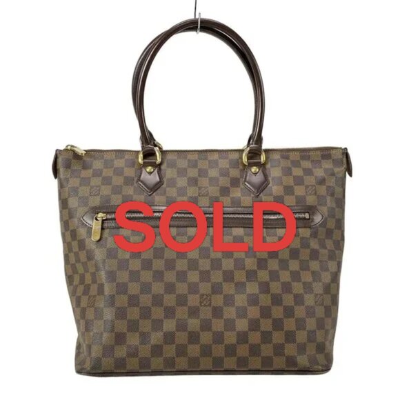 LOUIS VUITTON Saleya GM Ebene Damier - Unclear Handbag Damier Canvas 877-042525 - Picture 1 of 14